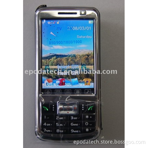 Quan-band TV phones V98 dual sim card dual standby, 3.0 inch, HD camera , dual CPU, FM function